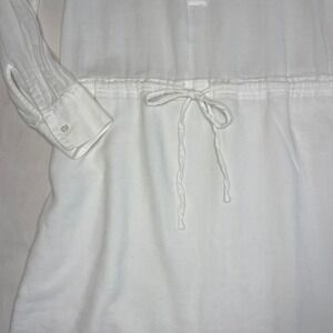 Standard James Perse White 100% Cotton Long Sleeve Shirt Dress Cover Up‎ Sz XS